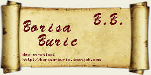 Boriša Burić vizit kartica